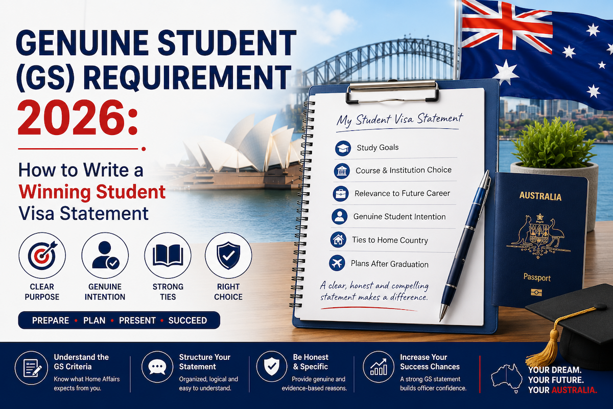 Genuine Student (GS) Requirement 2026: How to Write a Winning Student Visa Statement