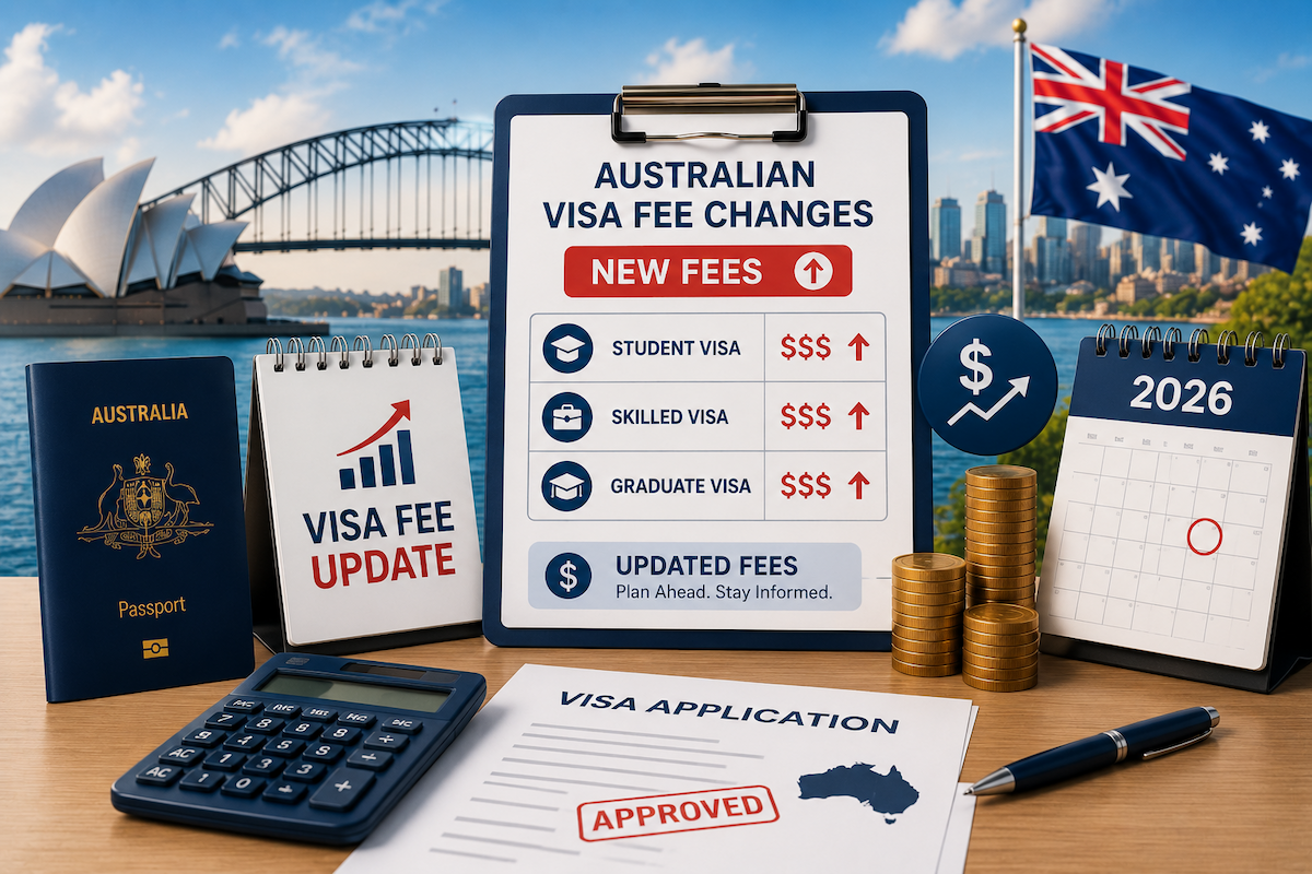 Australian Visa Fee Changes 2026: New Costs for Student, Skilled & Graduate Visas